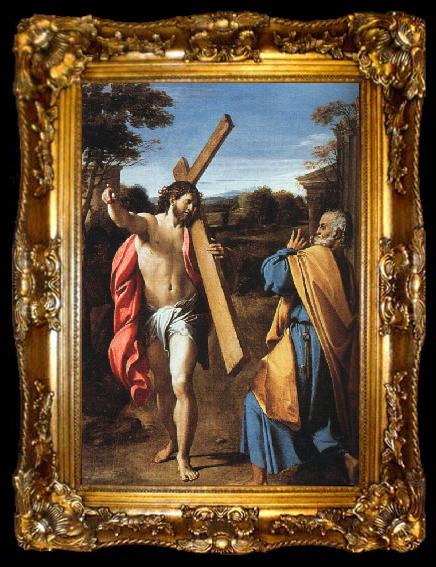 framed  Annibale Carracci Christ Appearing to Saint Peter on the Appian Way, ta009-2